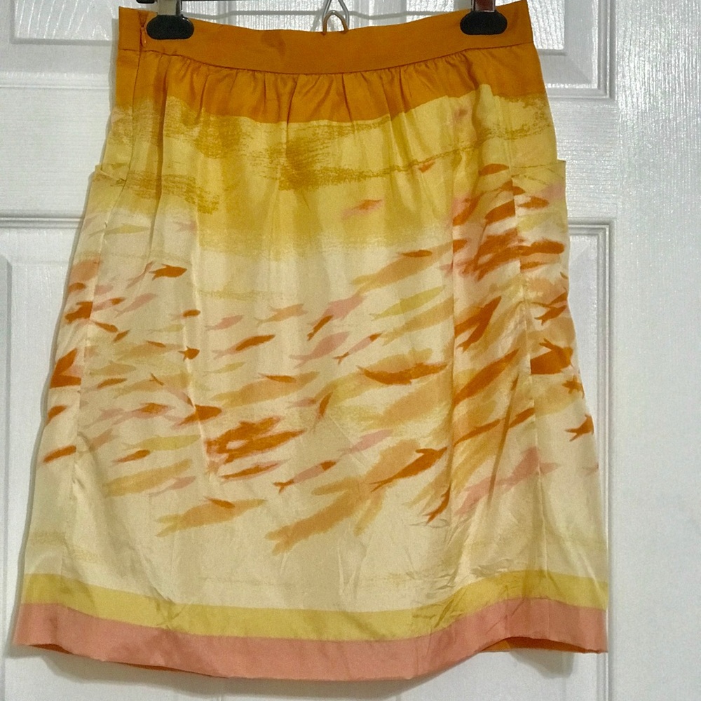 Anthropologie 100% silk skirt